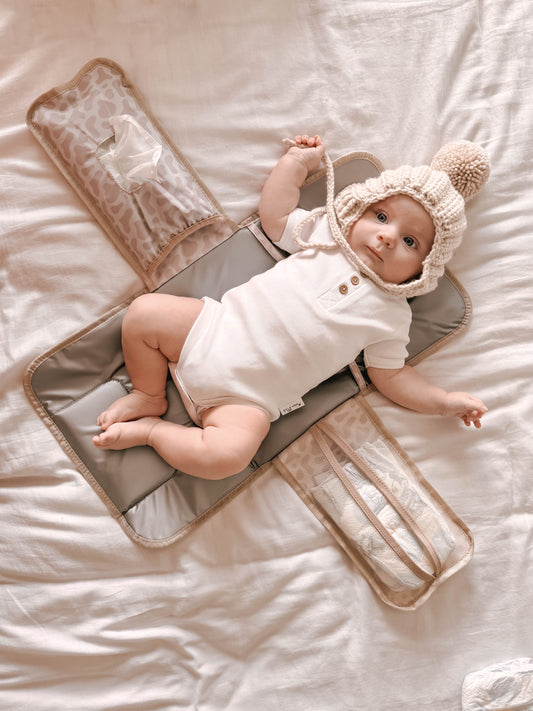 Portable Baby Change Pad - Giraffe Print