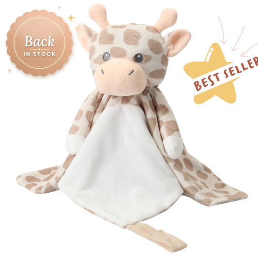 Shay the Giraffe musical baby comforter by Love By Emi, back in stock
